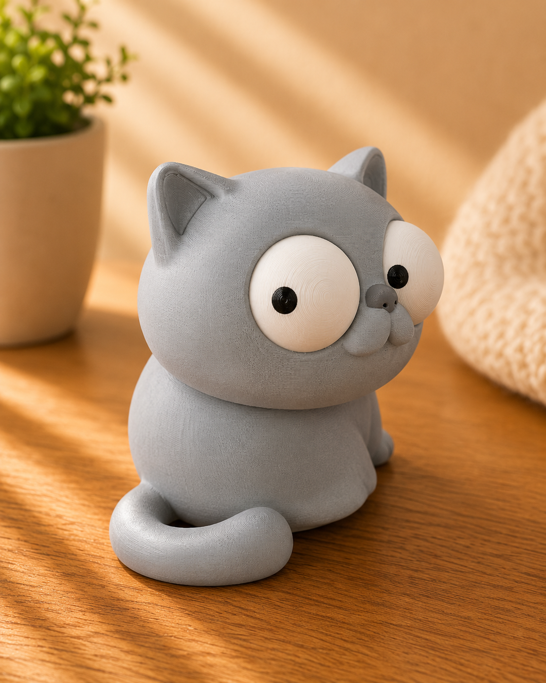 Goofy Katze | Süße 3D-gedruckte Sammelfigur – VantaVice - VantaVice