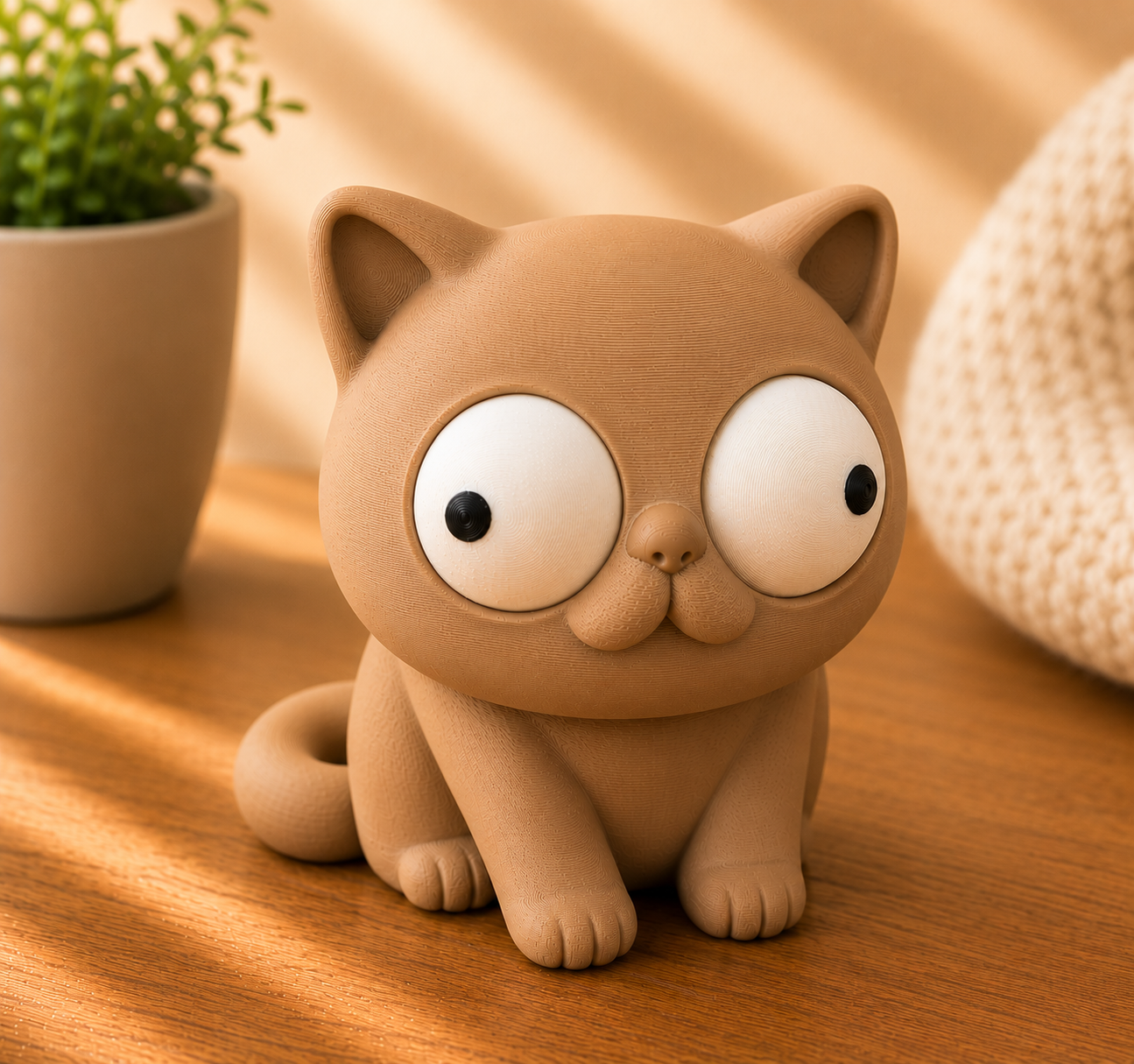 Goofy Katze | Süße 3D-gedruckte Sammelfigur – VantaVice - VantaVice