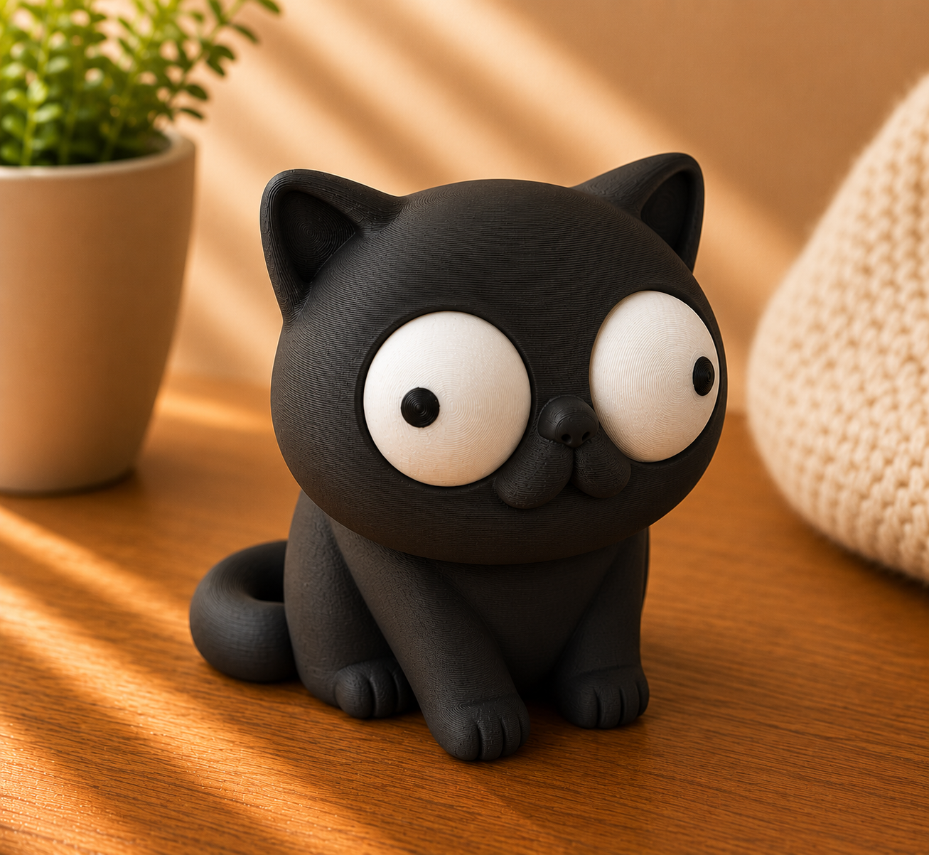 Goofy Katze | Süße 3D-gedruckte Sammelfigur – VantaVice - VantaVice