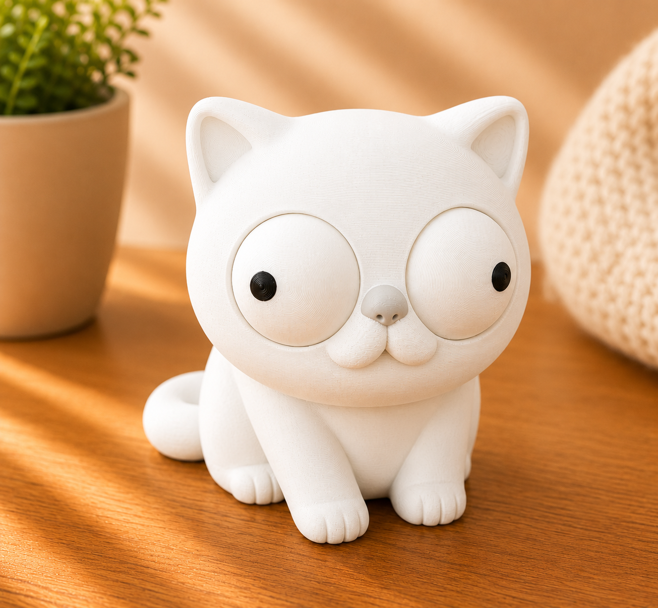 Goofy Katze | Süße 3D-gedruckte Sammelfigur – VantaVice - VantaVice