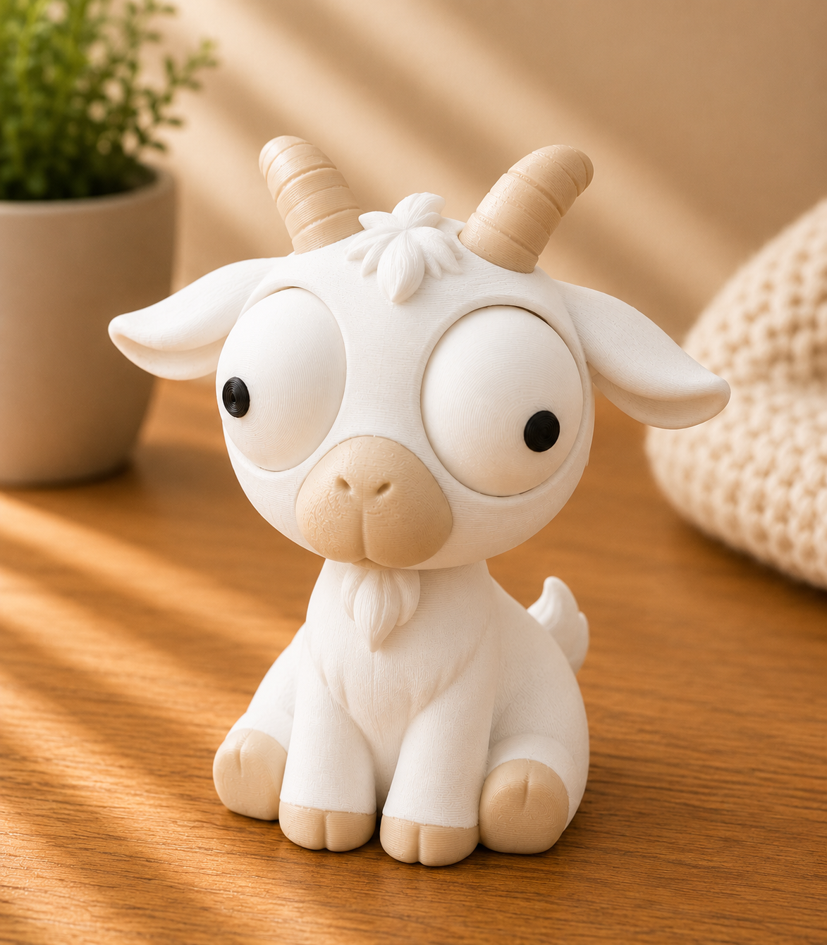 Goofy Ziege | Süße 3D-gedruckte Sammelfigur – VantaVice - VantaVice