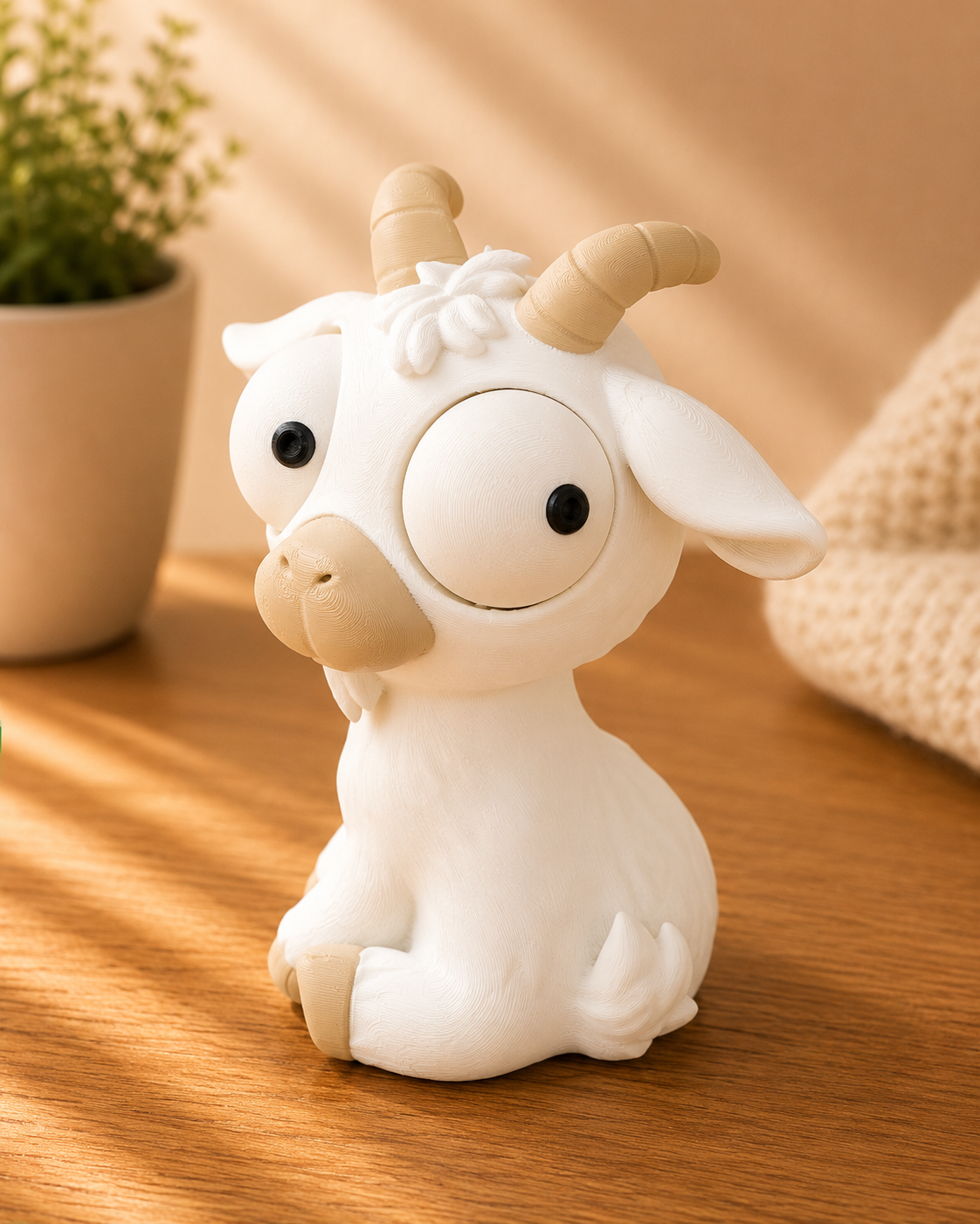 Goofy Ziege | Süße 3D-gedruckte Sammelfigur – VantaVice - VantaVice