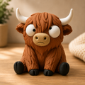 Goofy Highland-Rind | Süße 3D-gedruckte Sammelfigur – VantaVice - VantaVice